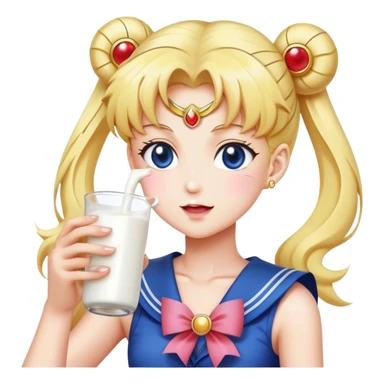 Salor Moon with milk sticker