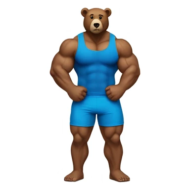 Bodybuilding Bear Blue Shorts sticker