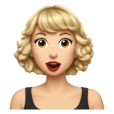 taylor swift giving a kiss sticker