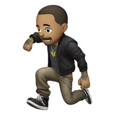 Hooligan guy tatoo sticker