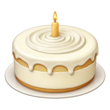 vanilla cake with vanilla topping sticker