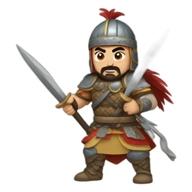 Turkic warrior sticker