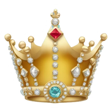 crown with letter P in center surrounded by jewels  sticker