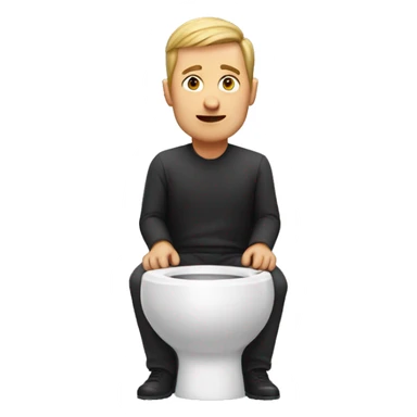 man in a toilet sticker