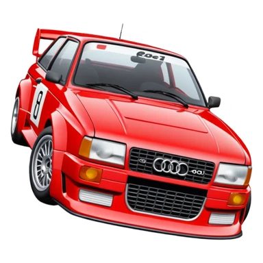 Audi Quattro S1 best view  sticker