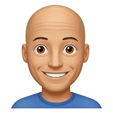 a bald man, Eli Ben-Sasson smiling sticker