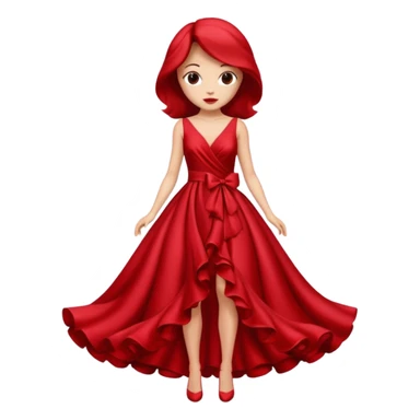 red rose dress no body sticker