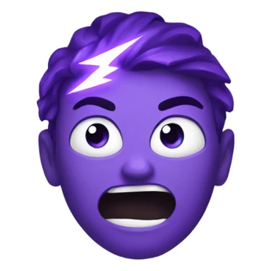 dark violet lightning sticker