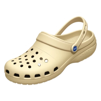 Cream-white Crocs shoe  sticker
