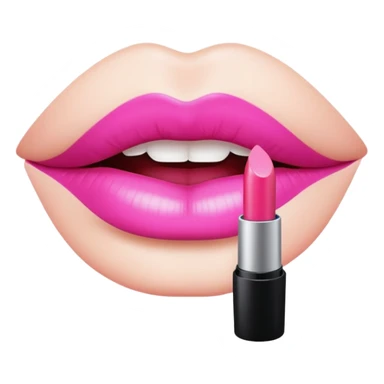 Pink lipstick sticker