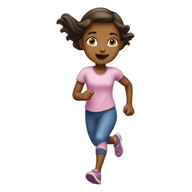 Little girl running  sticker