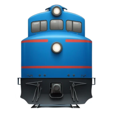 blue russian train, frontal view sticker