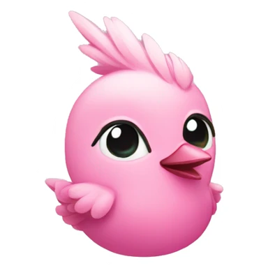 Cute pink peck sticker