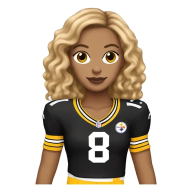steelers nfl jersey beyonce with blonde brown hair sticker