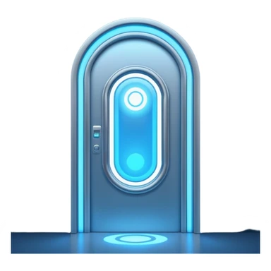 futuristic door portal sticker