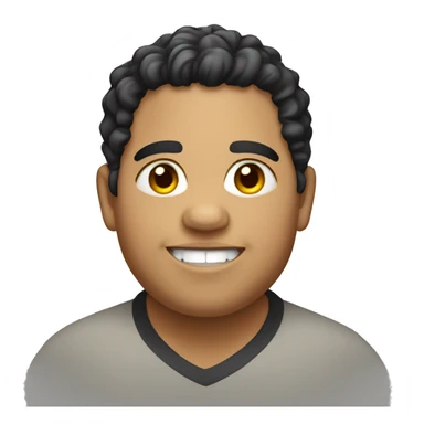 Light skin, hispanic overweight happy sticker