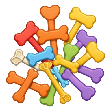 bouquet of dog treats bones  sticker