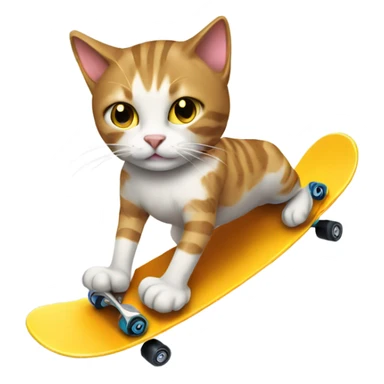 Cat riding skateboard sticker