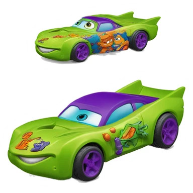 Side view Hot wheels rugrats reptar sportscar 1car  sticker