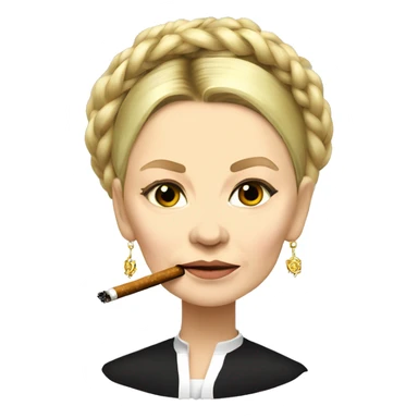 Yulia Tymoshenko smokes a cigarette  sticker