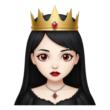 vampire girl with black crown sticker
