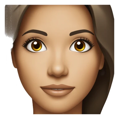 3/4 face, contrasted, shadow, light, Eva Longoria expression, wink, thin nose, brunette woman, hazel eyes, long eyelashes, dark shoulder shaded hair, white t-shirt sticker