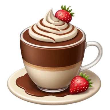 cappucino de chocolate 🍫 com moranguinho sticker
