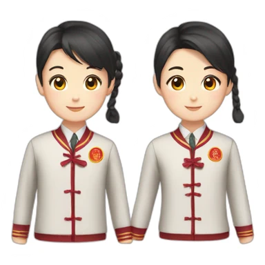chinese school uniform sticker