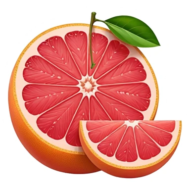 grapefuit with a slice sticker