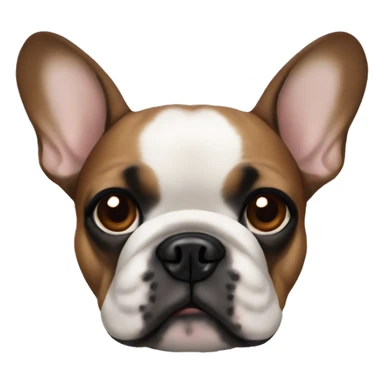  French bulldog face black face and brown eyes sticker