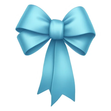 light blue bow sticker
