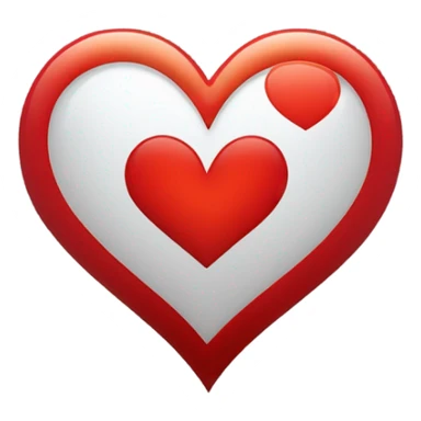 Black and red ombré heart sticker