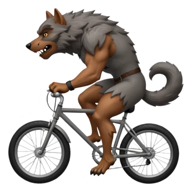 Werewolf on bike sticker