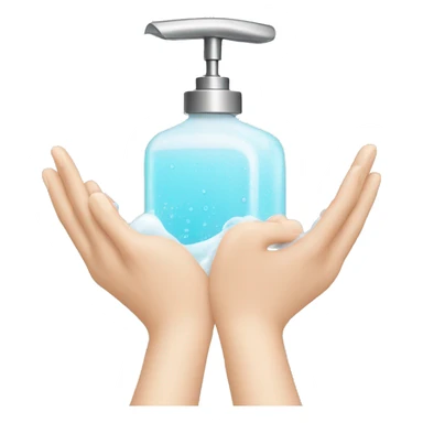 washing hands with soap sticker