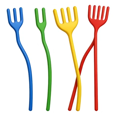 A red stickfigure, a blue stickfigure, a yellow stickfigure, and a green stickfigure  sticker