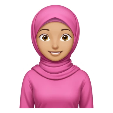 tan skin, hijabi young women in pink hijab, going for walk in active wear clothing sticker