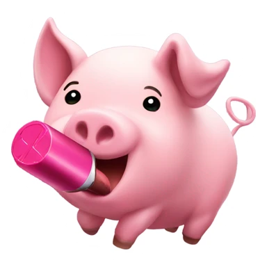 Lipstick on a flying pig sticker