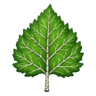 birch leaf  sticker