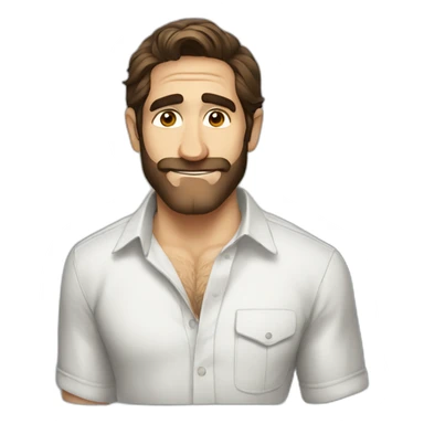 jake gyllenhaal cartoon wearing shirt sticker