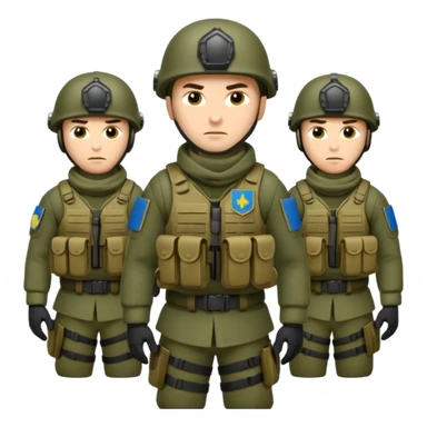 Ukrainian intelligance agency warrior men company group team sticker