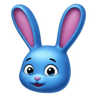 a blue bunny gummy sticker