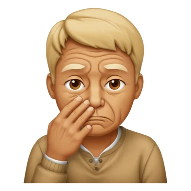 Person holding nose because something else is stinky sticker