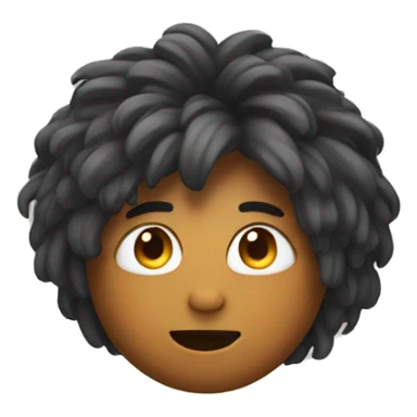 face full covered with hair sticker