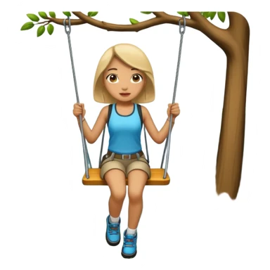 swing hike lightskin girl  sticker