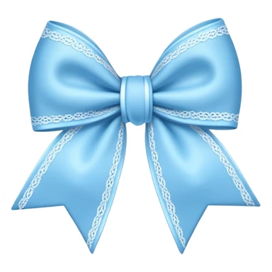 Lacey baby blue bow  sticker