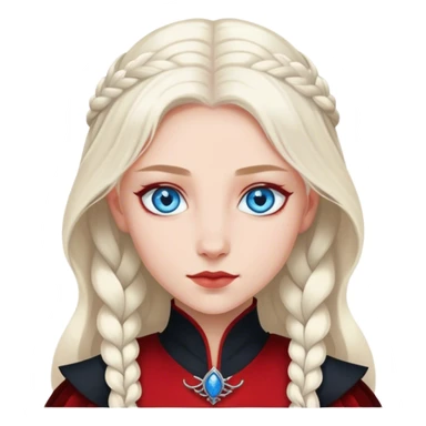 Blue eyes, Targaryen Princess Style, Black and Red only. sticker