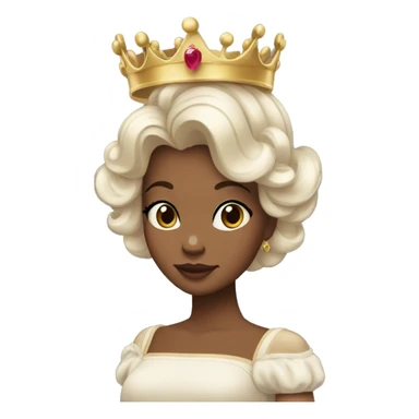 Belle Maman reine avec cheveux noir et couronne 👑 sticker