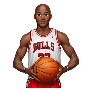 Michael Jordan holding a Basketball  sticker