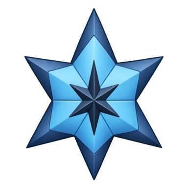 Make a blue star with black right Mark inside sticker