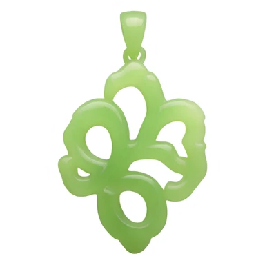 light yellow-green bamboo-shaped jade pendant  sticker